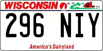 WI license plate 296NIY