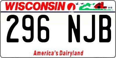 WI license plate 296NJB