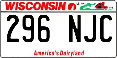 WI license plate 296NJC