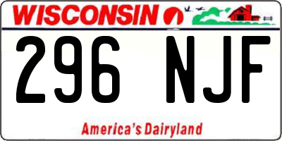 WI license plate 296NJF