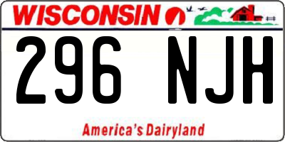 WI license plate 296NJH