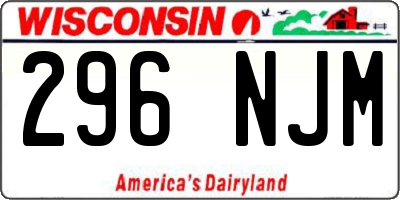 WI license plate 296NJM