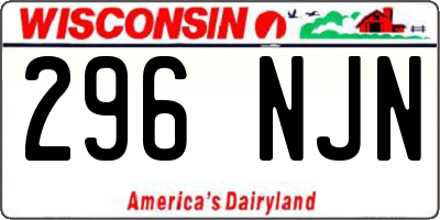 WI license plate 296NJN