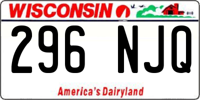 WI license plate 296NJQ