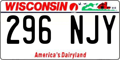 WI license plate 296NJY