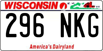 WI license plate 296NKG