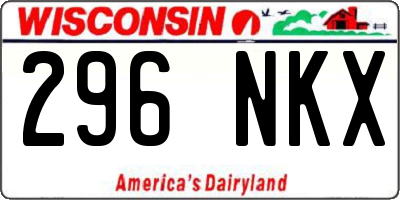 WI license plate 296NKX