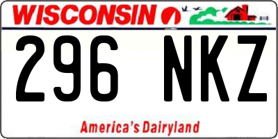 WI license plate 296NKZ