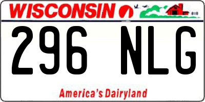 WI license plate 296NLG