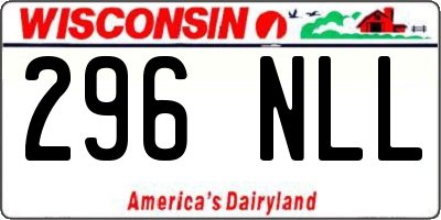 WI license plate 296NLL