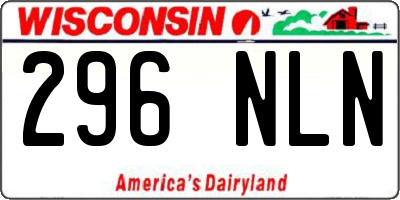 WI license plate 296NLN