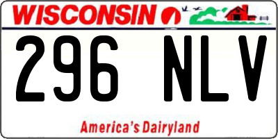 WI license plate 296NLV