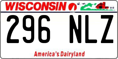 WI license plate 296NLZ