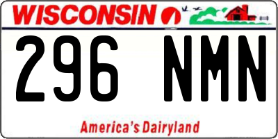 WI license plate 296NMN