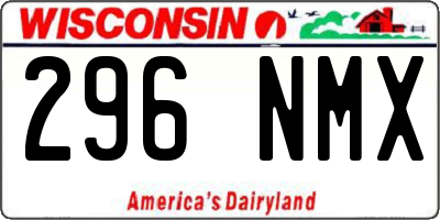 WI license plate 296NMX