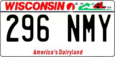 WI license plate 296NMY