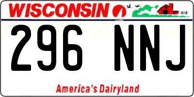 WI license plate 296NNJ