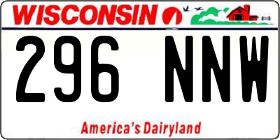 WI license plate 296NNW