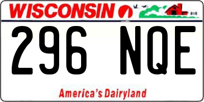 WI license plate 296NQE