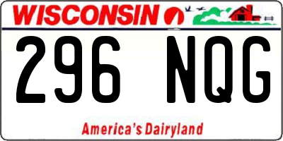WI license plate 296NQG