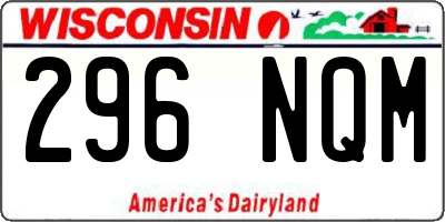 WI license plate 296NQM