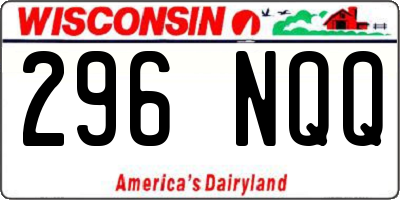 WI license plate 296NQQ