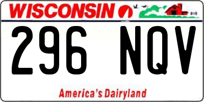WI license plate 296NQV