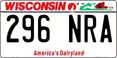 WI license plate 296NRA