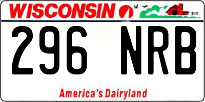 WI license plate 296NRB
