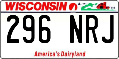 WI license plate 296NRJ