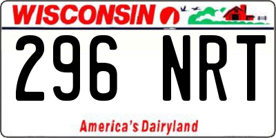 WI license plate 296NRT