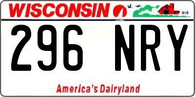 WI license plate 296NRY
