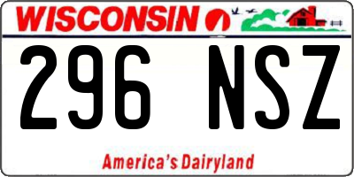 WI license plate 296NSZ