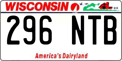 WI license plate 296NTB