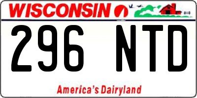 WI license plate 296NTD