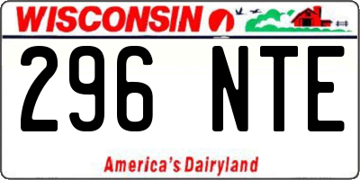 WI license plate 296NTE