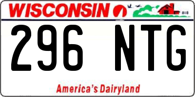 WI license plate 296NTG