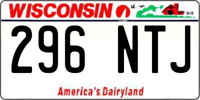 WI license plate 296NTJ