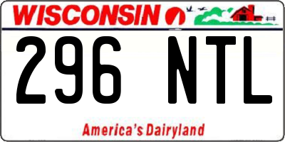 WI license plate 296NTL