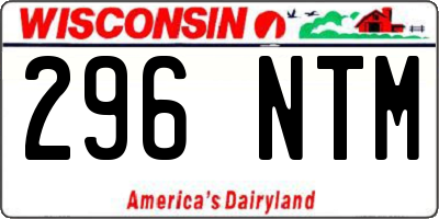 WI license plate 296NTM