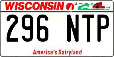 WI license plate 296NTP