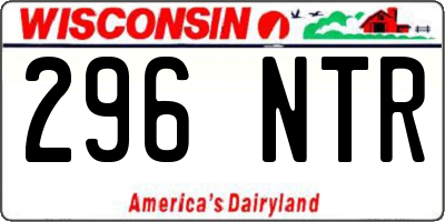 WI license plate 296NTR