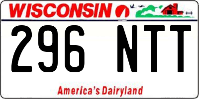 WI license plate 296NTT