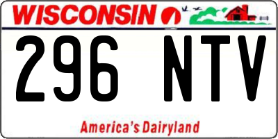 WI license plate 296NTV