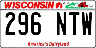 WI license plate 296NTW