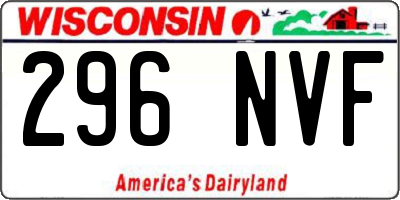 WI license plate 296NVF