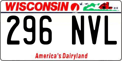 WI license plate 296NVL