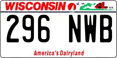 WI license plate 296NWB