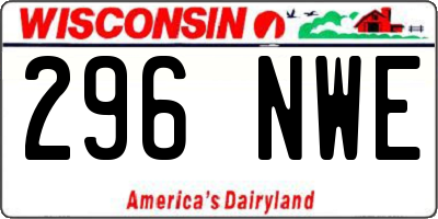 WI license plate 296NWE