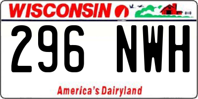 WI license plate 296NWH